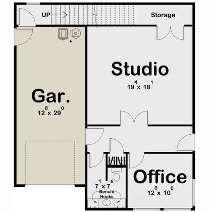 First Floor for House Plan #963-01143