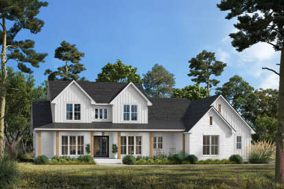 Modern Farmhouse House Plan #041-00391 Elevation Photo