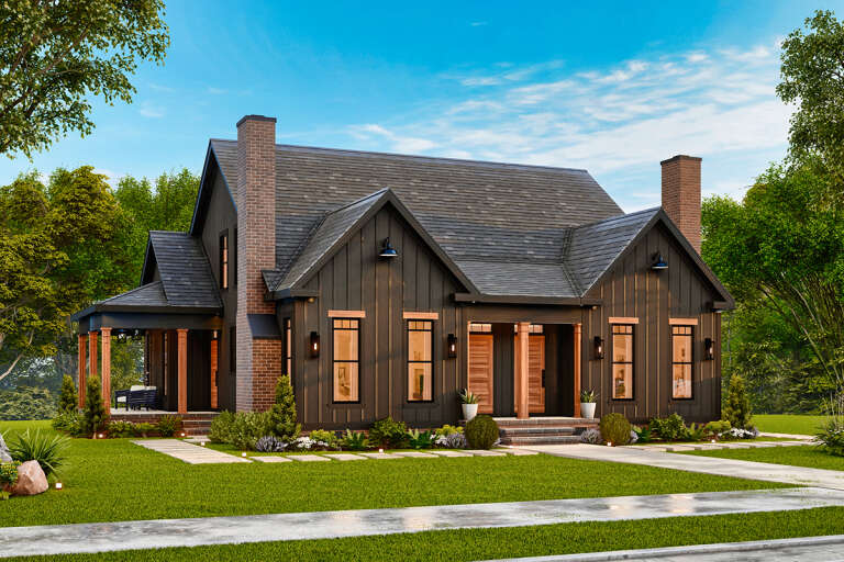 House Plan House Plan #33045 Angled Front Elevation