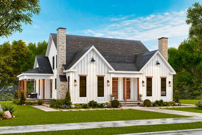Modern Farmhouse House Plan #699-00405 Elevation Photo