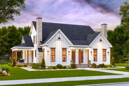 Modern Farmhouse House Plan #699-00405 Elevation Photo