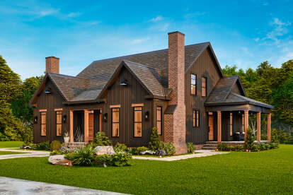 Modern Farmhouse House Plan #699-00405 Elevation Photo