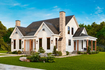 Modern Farmhouse House Plan #699-00405 Elevation Photo