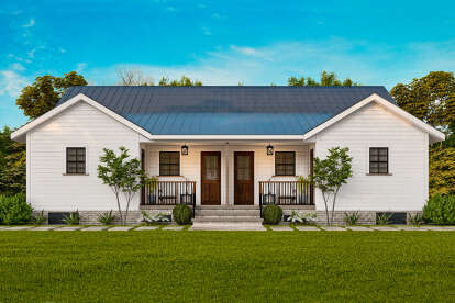 Modern Farmhouse House Plan #699-00406 Elevation Photo