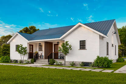 Modern Farmhouse House Plan #699-00406 Elevation Photo
