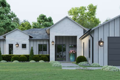 Modern House Plan #4100-00001 Elevation Photo