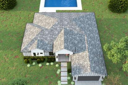 Modern House Plan #4100-00001 Elevation Photo