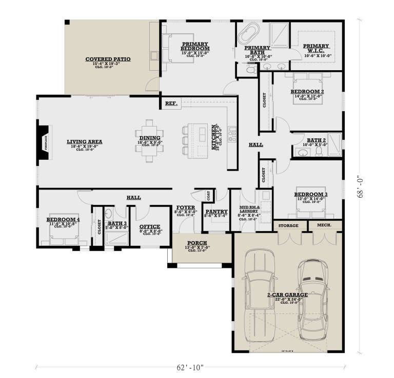House Plan House Plan #33047 Drawing 1
