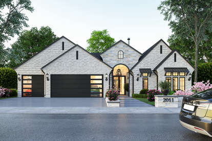 Modern House Plan #4100-00002 Elevation Photo