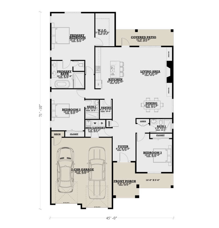 House Plan House Plan #33049 Drawing 1