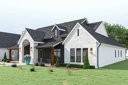 Modern Farmhouse House Plan #4100-00005 Elevation Photo