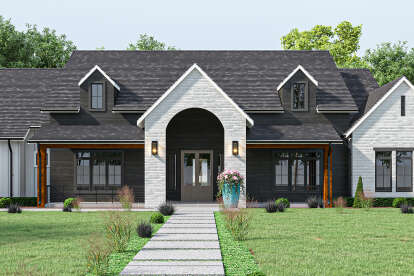 Modern Farmhouse House Plan #4100-00005 Elevation Photo