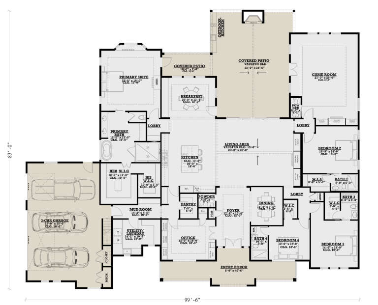 House Plan House Plan #33051 Drawing 1