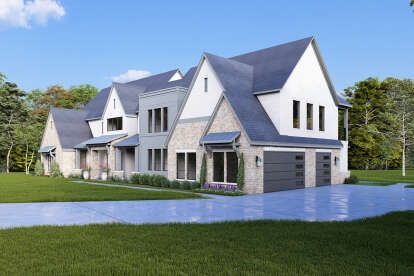 Modern Transitional House Plan #3570-00003 Elevation Photo