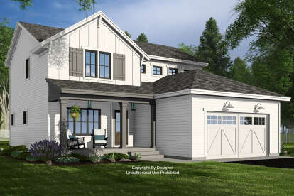 Modern Farmhouse House Plan #098-00527 Elevation Photo