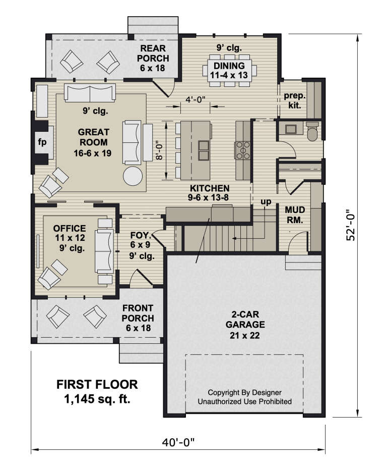 House Plan House Plan #33053 Drawing 1