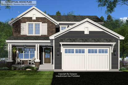 Craftsman House Plan #098-00528 Elevation Photo