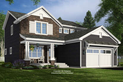 Craftsman House Plan #098-00528 Elevation Photo