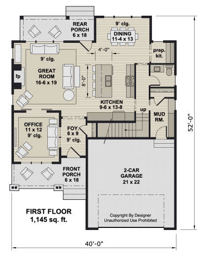 Main Floor  for House Plan #098-00528