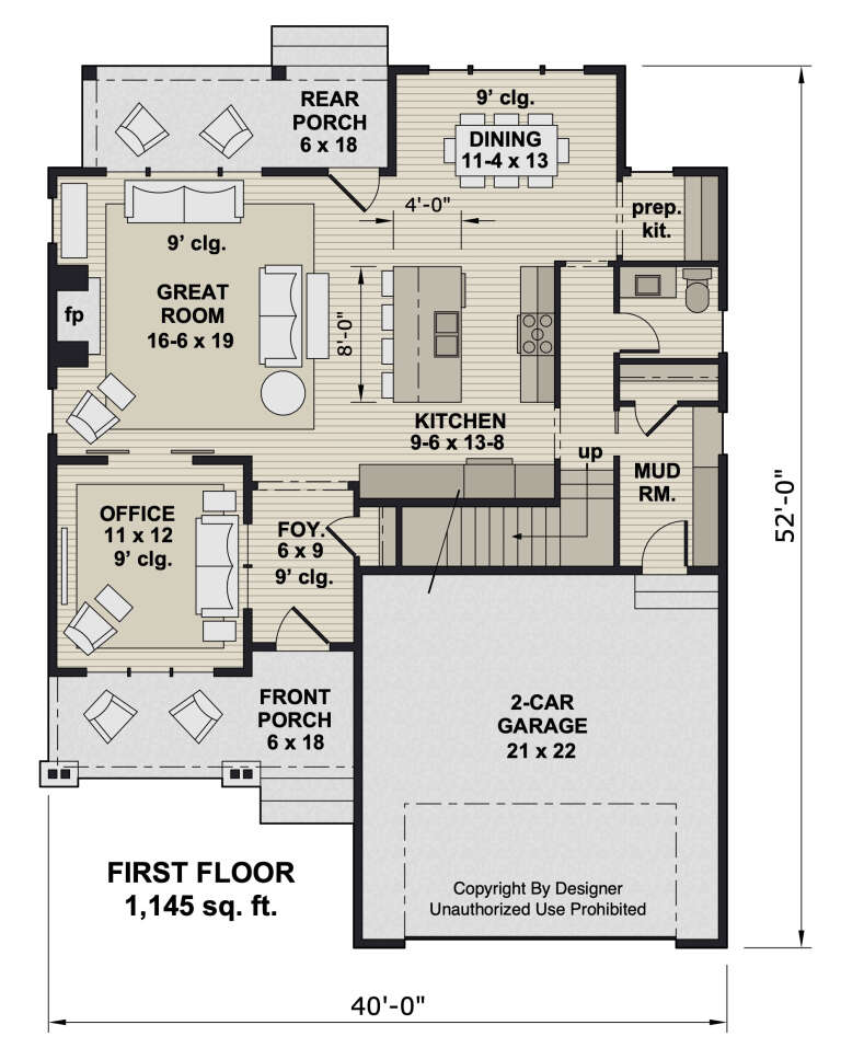 House Plan House Plan #33054 Drawing 1