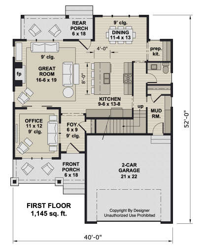 Main Floor  for House Plan #098-00529