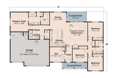 Main Floor  for House Plan #035-01139