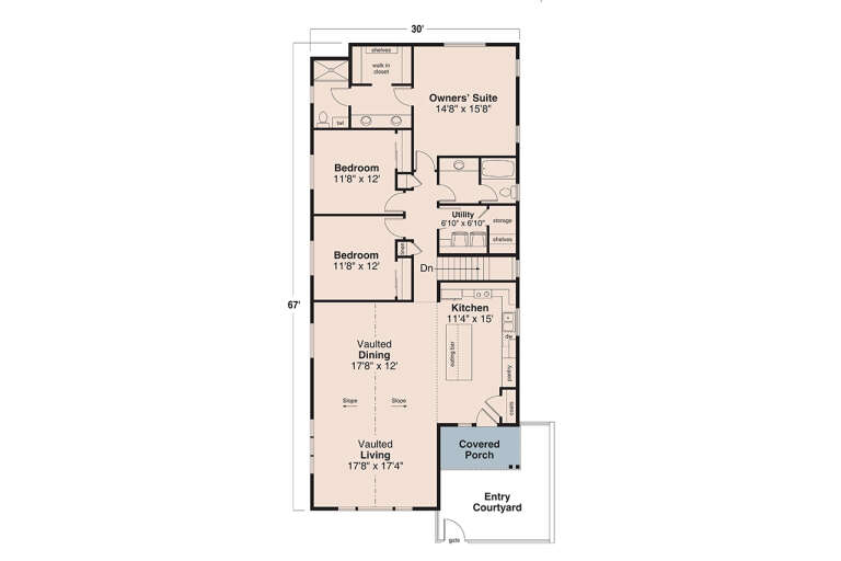 House Plan House Plan #33058 Drawing 1