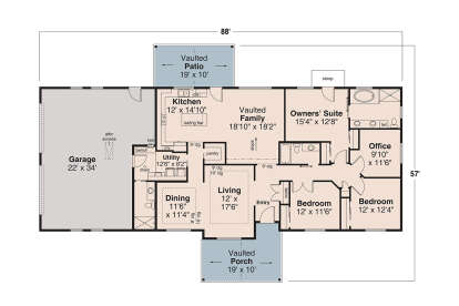Main Floor  for House Plan #035-01141