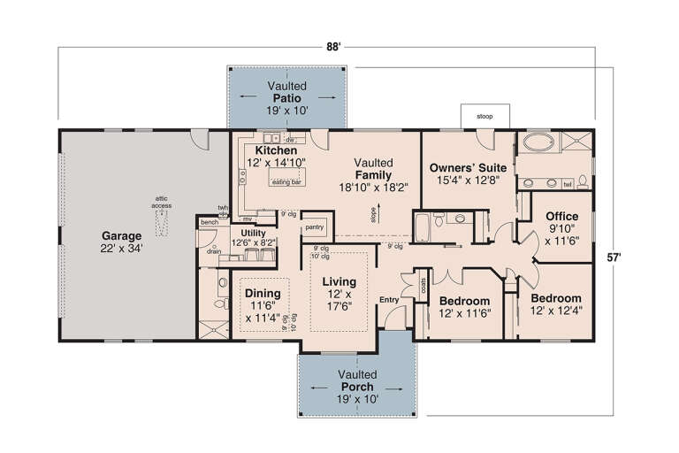 House Plan House Plan #33059 Drawing 1