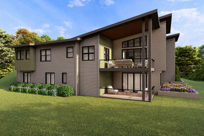Contemporary House Plan #035-01142 Elevation Photo