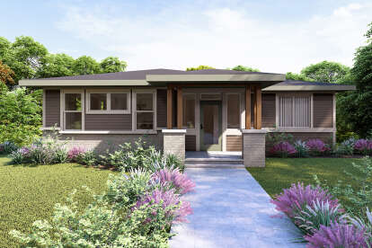 Modern House Plan #035-01143 Elevation Photo