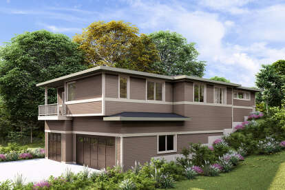 Modern House Plan #035-01143 Elevation Photo