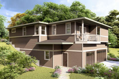 Modern House Plan #035-01143 Elevation Photo