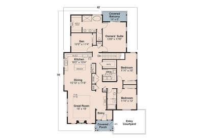 Main Floor  for House Plan #035-01143