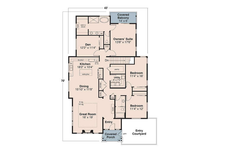 House Plan House Plan #33061 Drawing 1
