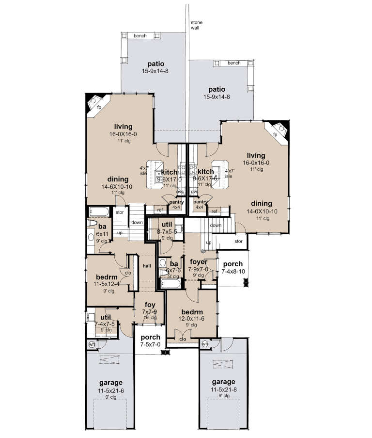 House Plan House Plan #33067 Drawing 1