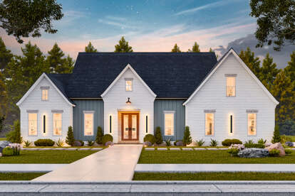 European House Plan #4195-00080 Elevation Photo