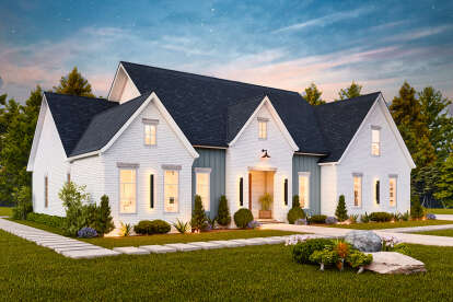 European House Plan #4195-00080 Elevation Photo