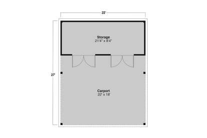 Garage Floor for House Plan #035-01147