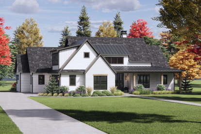 Modern Transitional House Plan #7983-00147 Elevation Photo