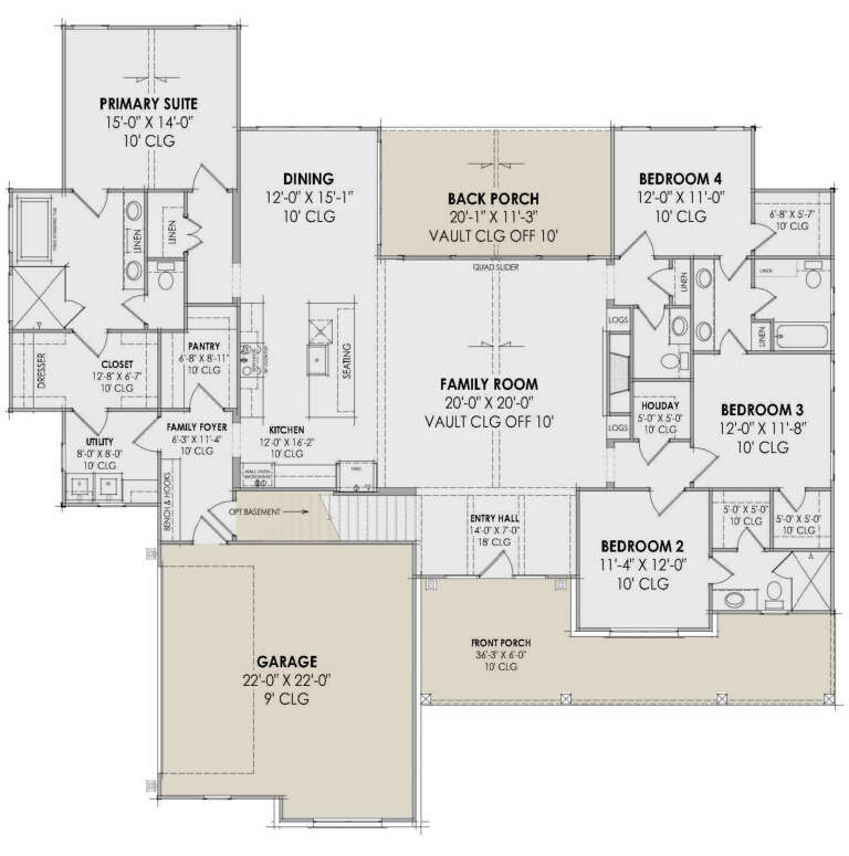 House Plan House Plan #33070 Drawing 1
