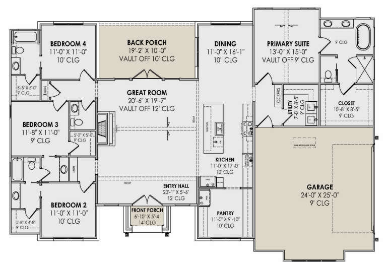 House Plan House Plan #33071 Drawing 1