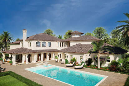Mediterranean House Plan #5445-00547 Elevation Photo