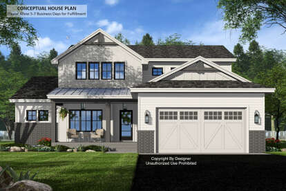 Modern Farmhouse House Plan #098-00530 Elevation Photo