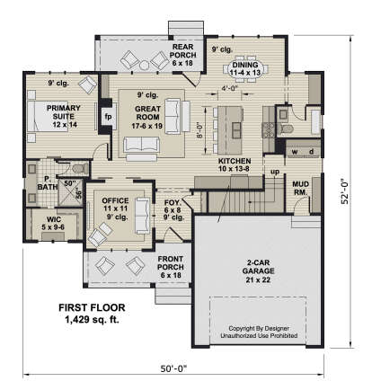Main Floor  for House Plan #098-00530