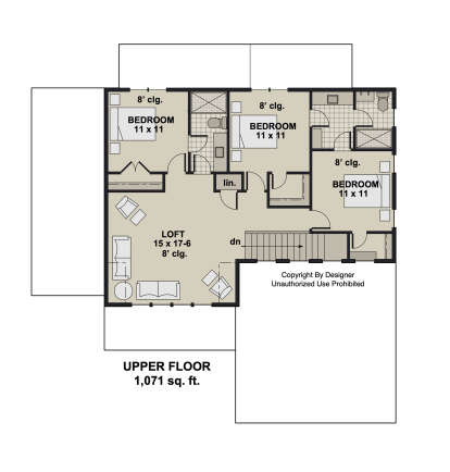 Second Floor for House Plan #098-00530