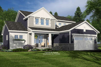 Craftsman House Plan #098-00531 Elevation Photo