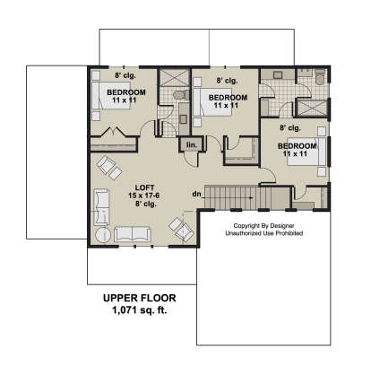 Second Floor for House Plan #098-00532