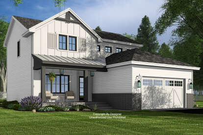 Modern Farmhouse House Plan #098-00533 Elevation Photo