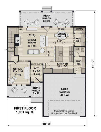 Main Floor  for House Plan #098-00533